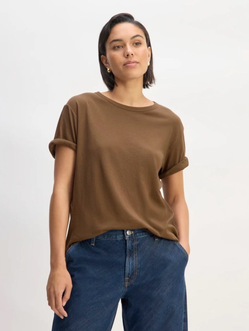 Everlane The Air Tee - Cocoa - Ladies Size Small